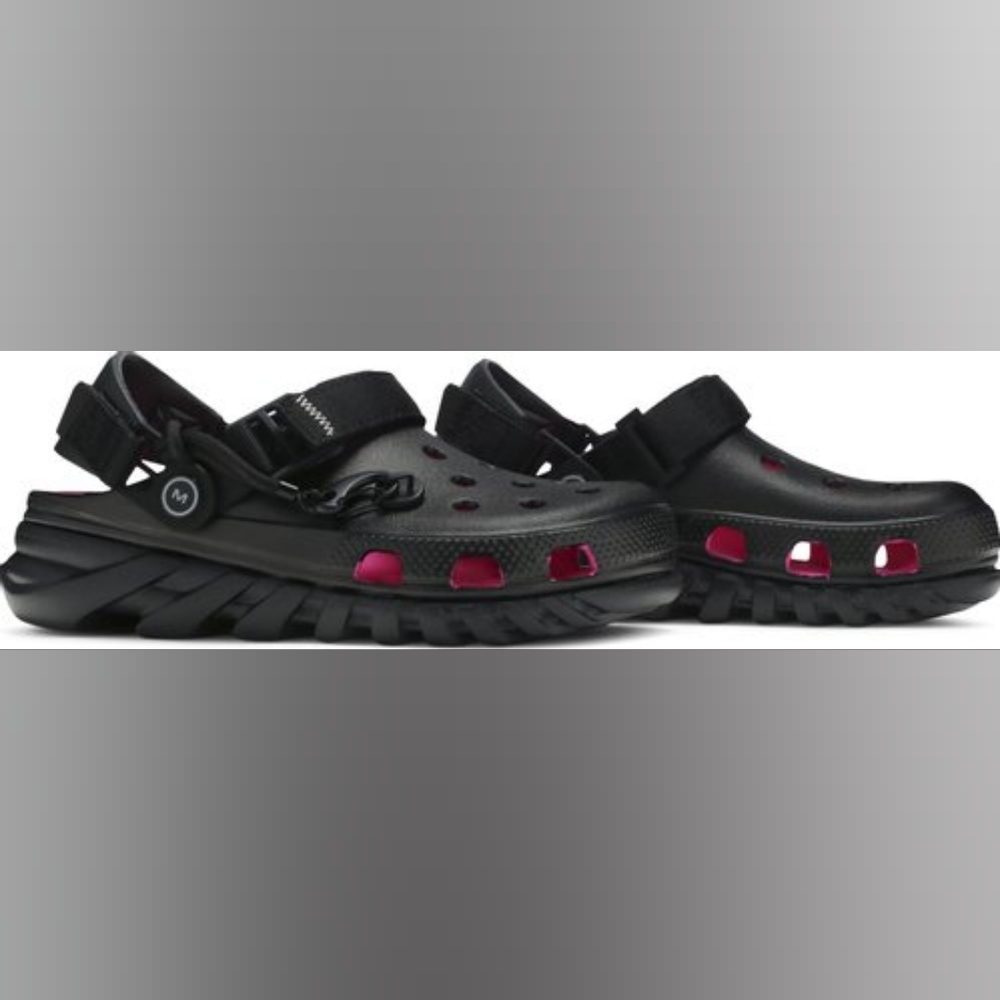 Post Malone Black/Pink Crocs Duet Max Clog Ii Gem